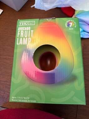 Fun Day Avocado Fruit Lamp 7-Color Tap‎ Light 7.1"
